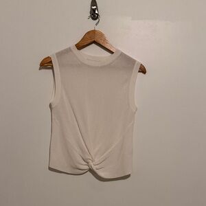 bishop + young Cream Knotted Tank Top